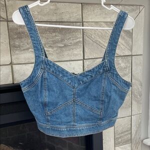 Madewell Denim Blue Crop Top